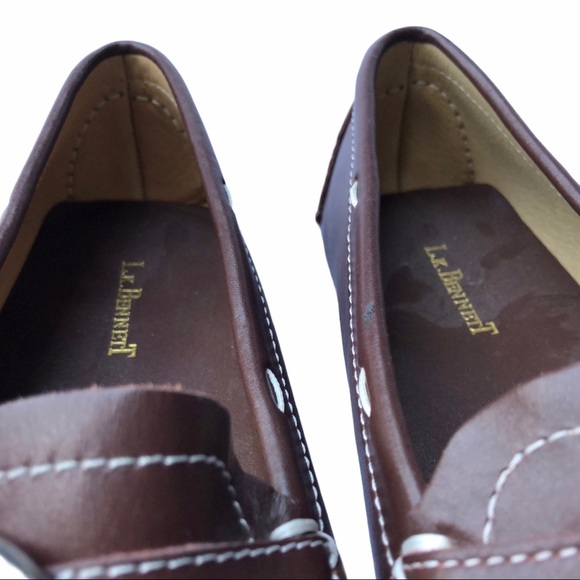 L.K. Bennett Loafer 39 9/9.5 Brown Buckle Shoe - Picture 10 of 15